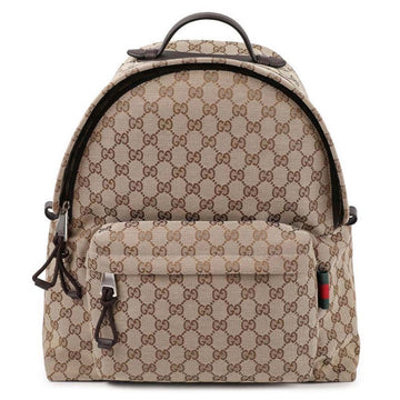 Gucci Canvas Pattern Leather Trim Medium Backpack 150217584 [P]