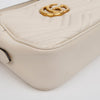 Gucci GG Marmont Small Matelassé Leather Shoulder Bag White 158542048 [P]