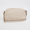Gucci GG Marmont Small Matelassé Leather Shoulder Bag White 158542048 [P]