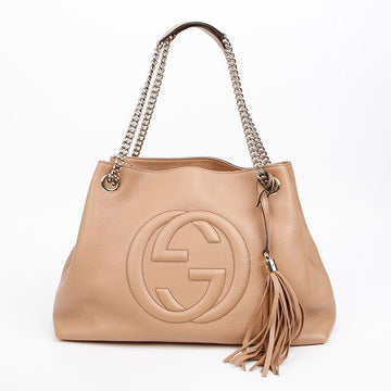 GUCCI ソーホー タッセル チェーン ショルダーバッグ ベージュ 158542167 [P]