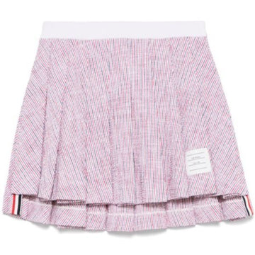 THOM BROWNE Mini Backdrop Faltenrock aus Baumwolle und Tweed 145749800 [P]