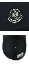 MONCLER Unisex Wappen Patch Baseball Cap (Schwarz) 3B00032 0U435 999 124599959 [P]