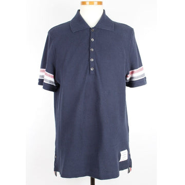 THOM BROWNE Texturiertes Baumwollpoloshirt mit Besatz 2 158672763 [P]
