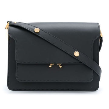 MARNI トランク カーフスキン ミディアム ショルダーバッグ ブラック 35084729 [P]