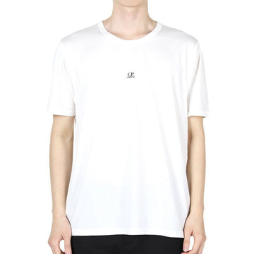 CP COMPANY Mini-Logo Druck Kurzarm T-Shirt (Weiß) 18CMTS088A 006374G 103 132331367 [P]