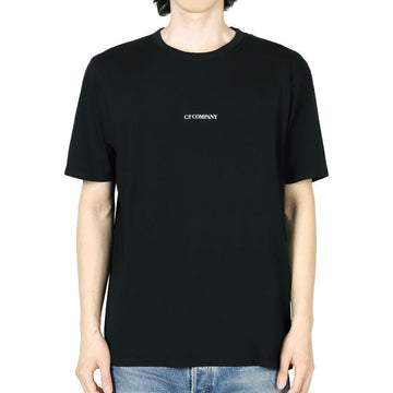 CP COMPANY Herren Logo Druck Baumwolljersey T-Shirt (Schwarz) 18CMTS085A 005431G 999 131855764 [P]