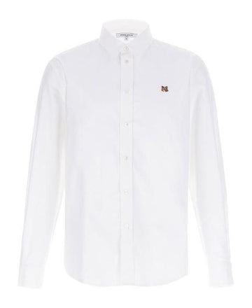 Maison Kitsune Embroidered Casual Shirt with Fox Head 151060440 [P]
