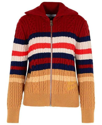 MAISON KITSUNE ストライプ ケーブル ジャケット ジッパー NW00506KH0001 0031 151060717 [P]