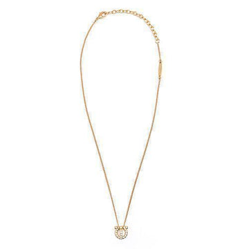 SALVATORE FERRAGAMO 3D Kristall Halskette 76-0399 GOLD 736244 30547550 [P]