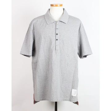 Thom Browne Three-Stripe Tab Grey PK Short Sleeve T-Shirt 5(110) 158675594 [P]