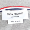 THOM BROWNE Polo-Shirt Kurzarm Graues Dreistreifen 5(110) 158675594 [P]