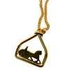 Celine Vintage Classic Gold Carriage Necklace 6VCEA46474 158675701 [P]