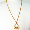 Celine Vintage Classic Gold Carriage Necklace 6VCEA46474 158675701 [P]