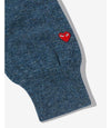 Comme Des Garcons Small Red Heart Patch V-Neck Wool Knit 156799089 [P]