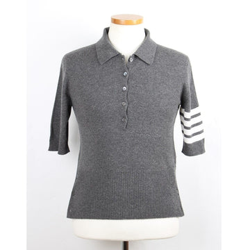 THOM BROWNE Schrägband Cashmere Kragenstrick 42 158675721 [P]