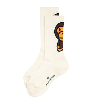 BAPE 26SS ホワイト ベイビーマイルオ ソックス 002SOM302301L 158676321 [P]