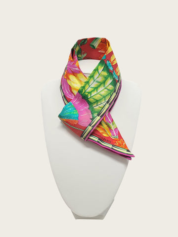 HERMES Multicolor Brasil Twilly Seidenschal 158677707 [P]