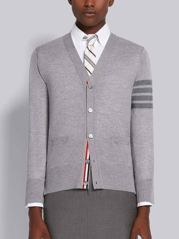 Thom Browne 4-Bar Stripe Sustainable Merino Wool Cardigan 133071780 [P]