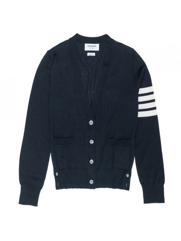 THOM BROWNE 4バーストライプリラックスフィットサステイナブルメリノウールカーディガン Y1014 415 151103277 [P]