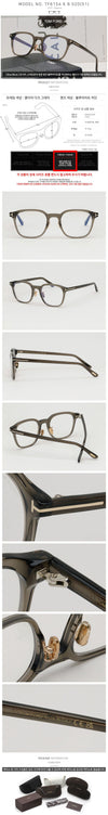 Tom Ford Eyewear Frame TF6154-K-B 020 Square Acetate Blue Light Blocking 158678450 [P]