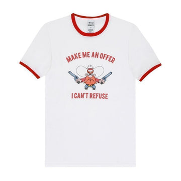 WILD DONKEY T-OFFER ホワイト/レッド ユニセックス 半袖Tシャツ 151109771 [P]