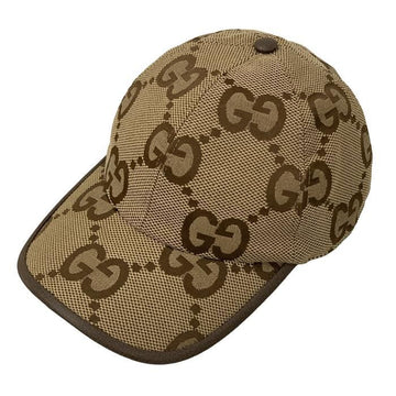 Gucci Canvas Cap with Jumbo GG Logo 158680365 [P]