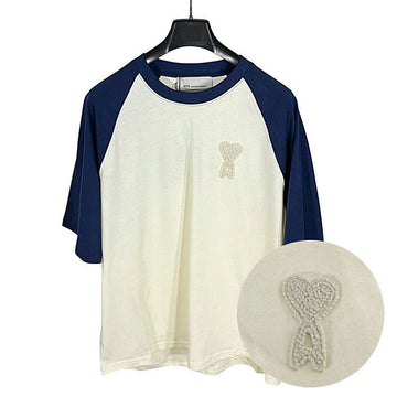 AMI ニットパッチ半袖Tシャツ UTS379726 A027 155232034 [P]