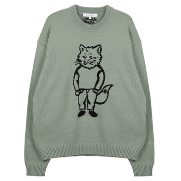 Maison Kitsune Dressed Fox Intarsia Knit 141511340 [P]