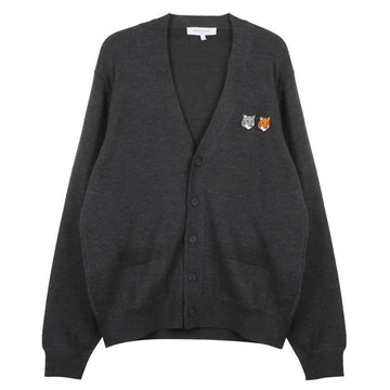MAISON KITSUNE ダブルボールドフォックスヘッドパッチレギュラーカーディガン 143014354 [P]