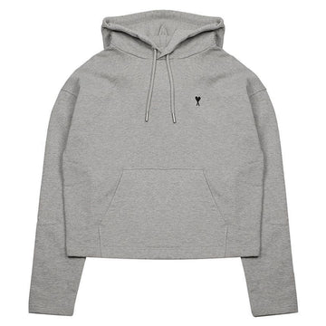 AMI Damen Hoodie mit Herz-Logo in Heather Ash Grey FSW767-730-0951 148553817 [P]
