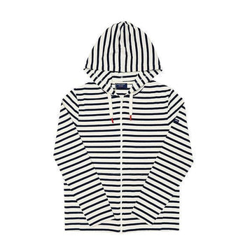 Saint James 2288 ECRU MARINE Women's Hooded Zip Up 151112157 [P]
