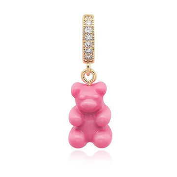 CRYSTAL HAZE JEWELRY Nostalgie Bär - Bonbon Rosa Pave Connector Damen Anhänger 151113230 [P]