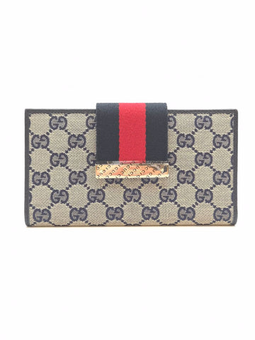 GUCCI Dreistreifen Canvas Klapp Brieftasche (181672) 158680660 [P]