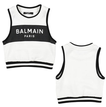 Balmain Kids Logo Print Tank Top 150993256 [P]