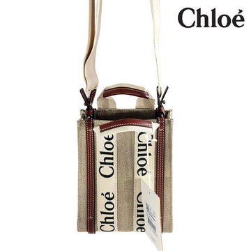 CHLOE Damen Woody North South Mini Tote Bag Beige/Braun 90U 150959126 [P]