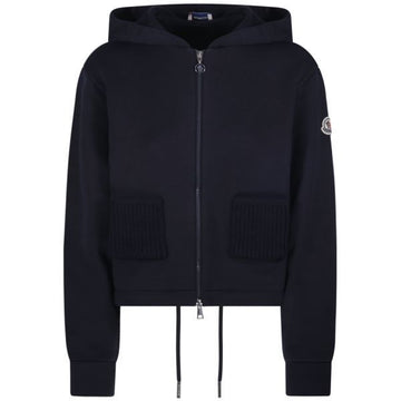 MONCLER Strickdetails Baumwoll-Zip-Hoodie 148909673 [P]