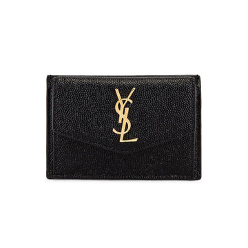 SAINT LAURENT 26SS 金色モノグラムコインカード財布 ブラック 582305 1GF0J 1000 150552795 [P]