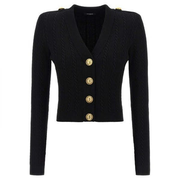 Balmain Torsade Knit Cardigan 143134321 [P]
