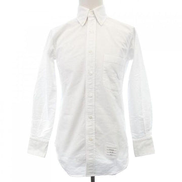 THOM BROWNE Oxford Baumwolle versteckt RWB Trim Button-Down Hemd 75938214 [P]