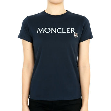 Moncler Kids Lettering Logo Patch Short Sleeve T-shirt (Navy) 8C00005 83907 778 12,14A 74229438 [P]