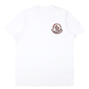 MONCLER Herren Grafik Aufnäher Druck T-Shirt (Weiß) 8C00034 89B8U 00A 155776311 [P]