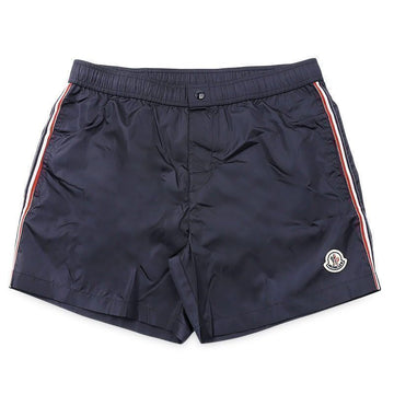 MONCLER Männliche Schwimmshorts mit Wappen und drei Streifen (Navy) 2C00014 53326 743 155624963 [P]