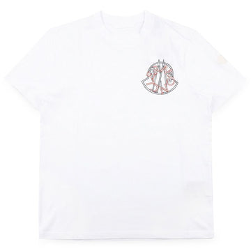 MONCLER Kurzarm-Cotton mit Logo-Motiv (Weiß) 8C00045 89AJS 00A 153689689 [P]