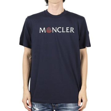 MONCLER Herren Wappen Schriftzug Logo T-Shirt (Blau-Navy) 8C00046 89AJS 780 143059857 [P]