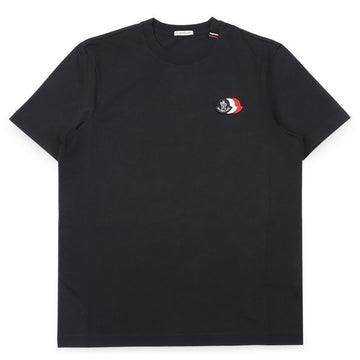 Moncler Men's Tricolor Logo Patch Short Sleeve (Navy) 8C00074 89B8Q 778 154945388 [P]