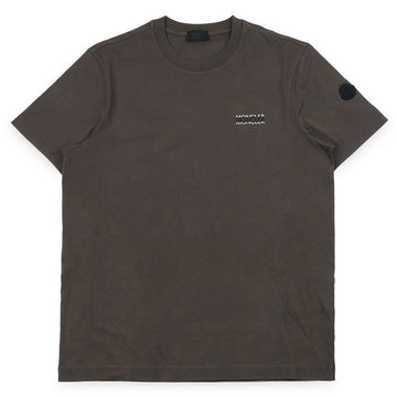 MONCLER 男性用ブラックワッペンロゴTシャツ(ブラウン) 8C00007 89AYW 258 152919876 [P]