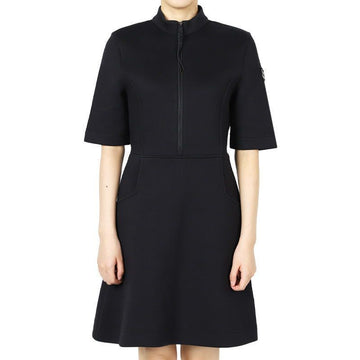 Moncler Women's Half-Zip Knit Midi Dress (Black) 8I00001 89AR3 999 136474623 [P]