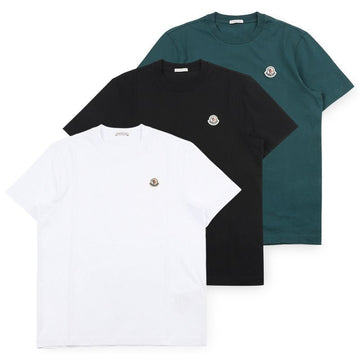 MONCLER Herren Logo Patch 3PACK Kurzarm (Weiß/Schwarz/Grün) 8C00032 829H8 3P0 152600756 [P]