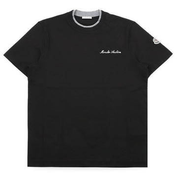 Moncler Men's Logo Embroidered Lettering T-Shirt (Black) 8C00015 89AYY 999 152600751 [P]