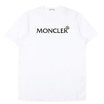 Moncler Men's Flock Logo T-Shirt (White) 8C00067 8390T 001 154518880 [P]